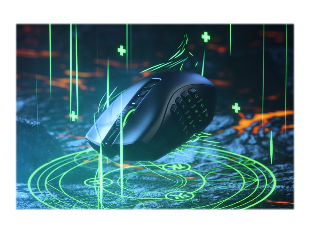 Razer Naga Pro - Mouse - ergonomic - right-handed - optical - 20 buttons - wireless - Bluetooth - Bluetooth USB adapter