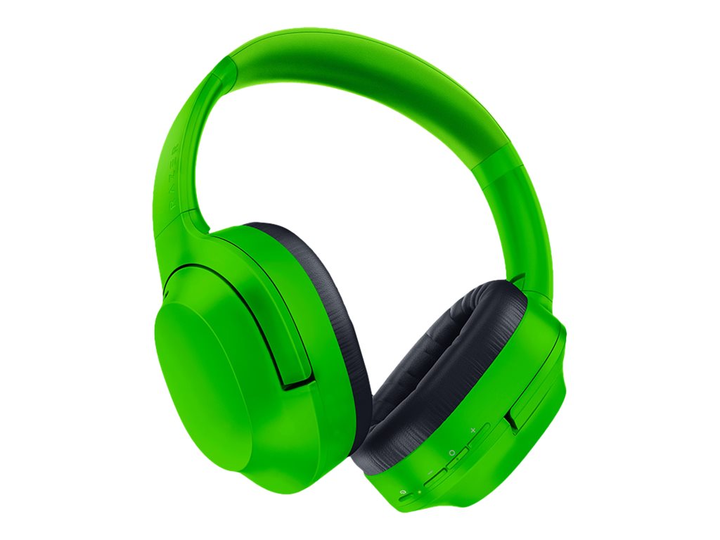 Razer Opus X - Headphones with mic - full size - Bluetooth - wireless - active noise canceling - green