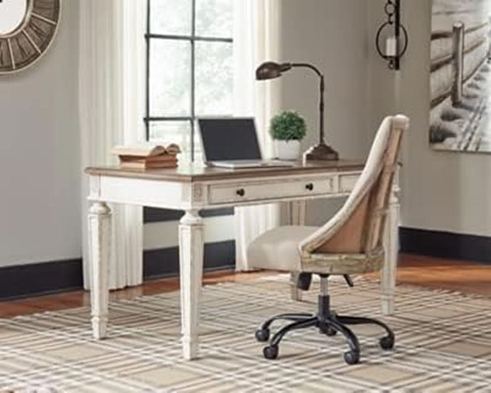 Realyn French Country 60 Inch Lift Top Desk USB Charging
