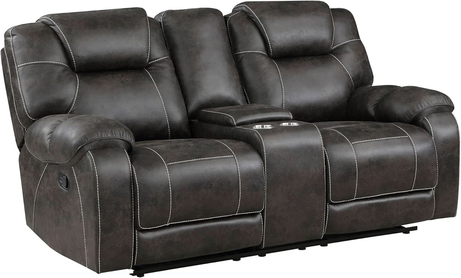 Recife 2-Piece Reclining Living Room Sofa Set Chocolate