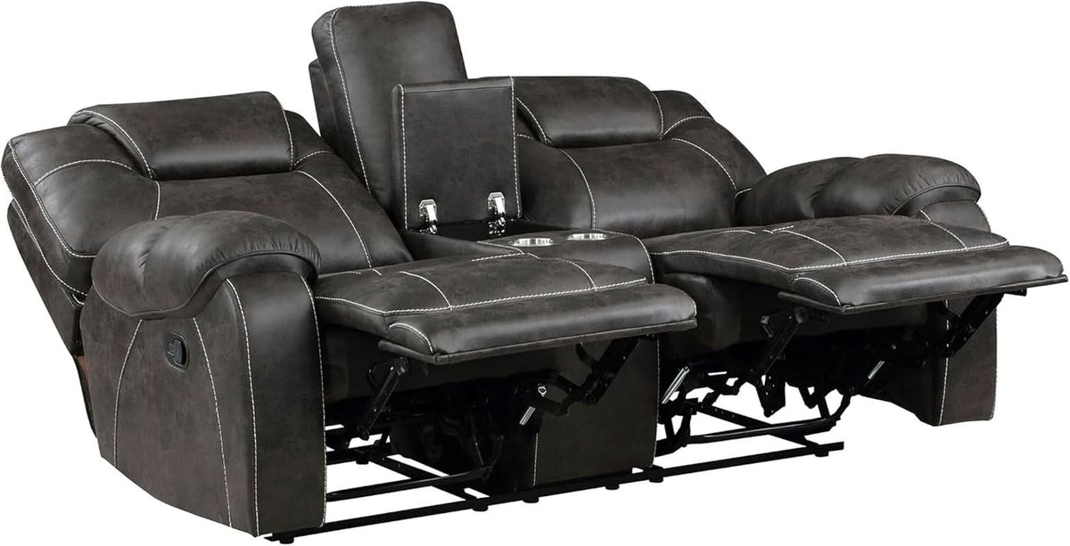 Recife 2-Piece Reclining Living Room Sofa Set Chocolate