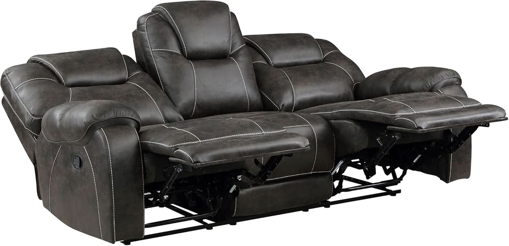 Recife 2-Piece Reclining Living Room Sofa Set Chocolate