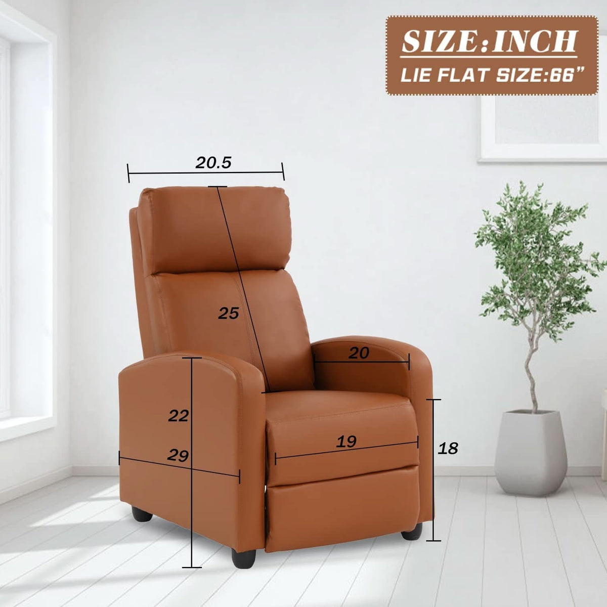 Recliner Chair With Extendable Footrest For Living Room