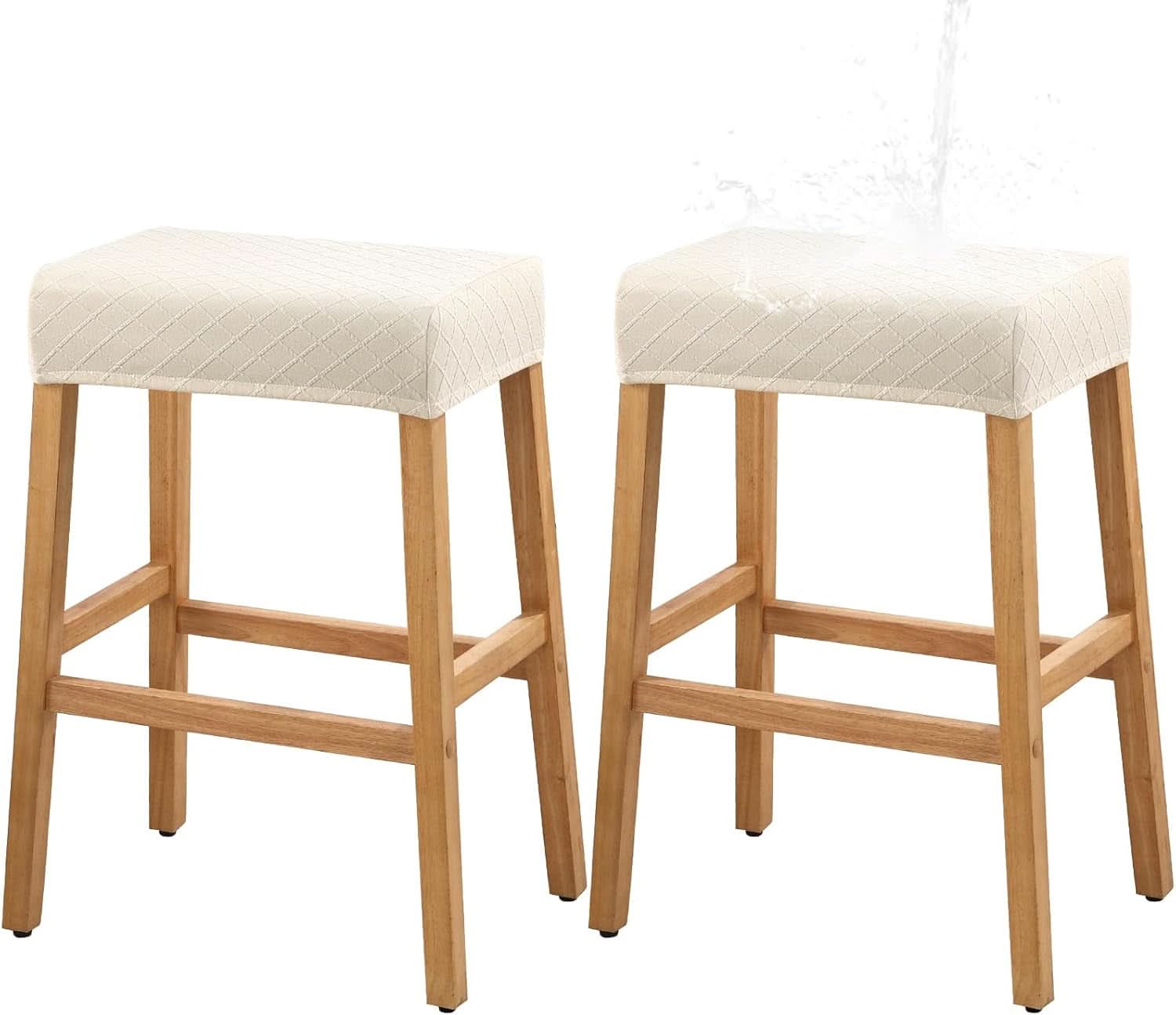 Rectangle Stool Covers 2 Pack Waterproof Stretch Bar Stools