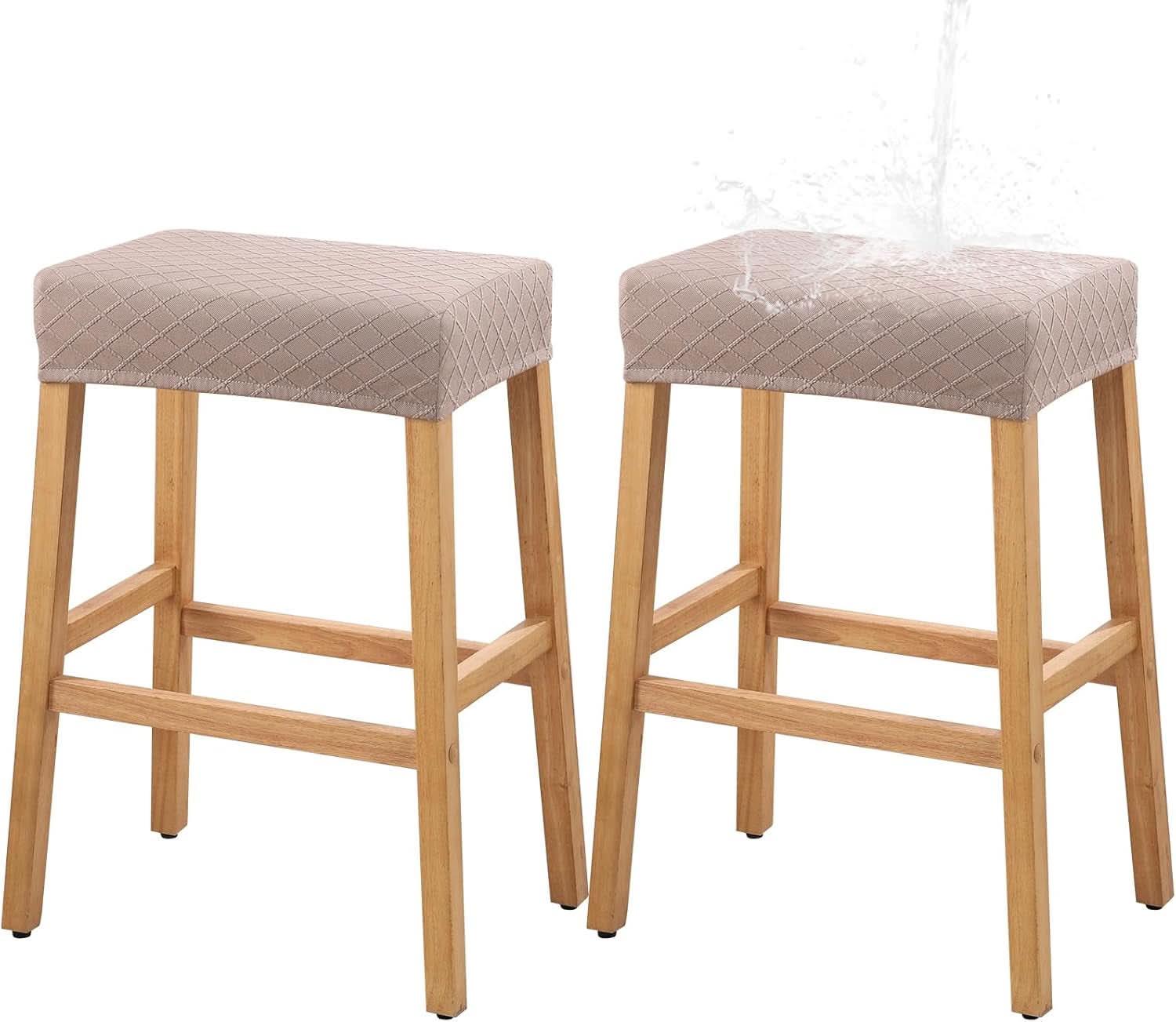 Rectangular Bar Stool Covers 2 Pack Waterproof Stretch
