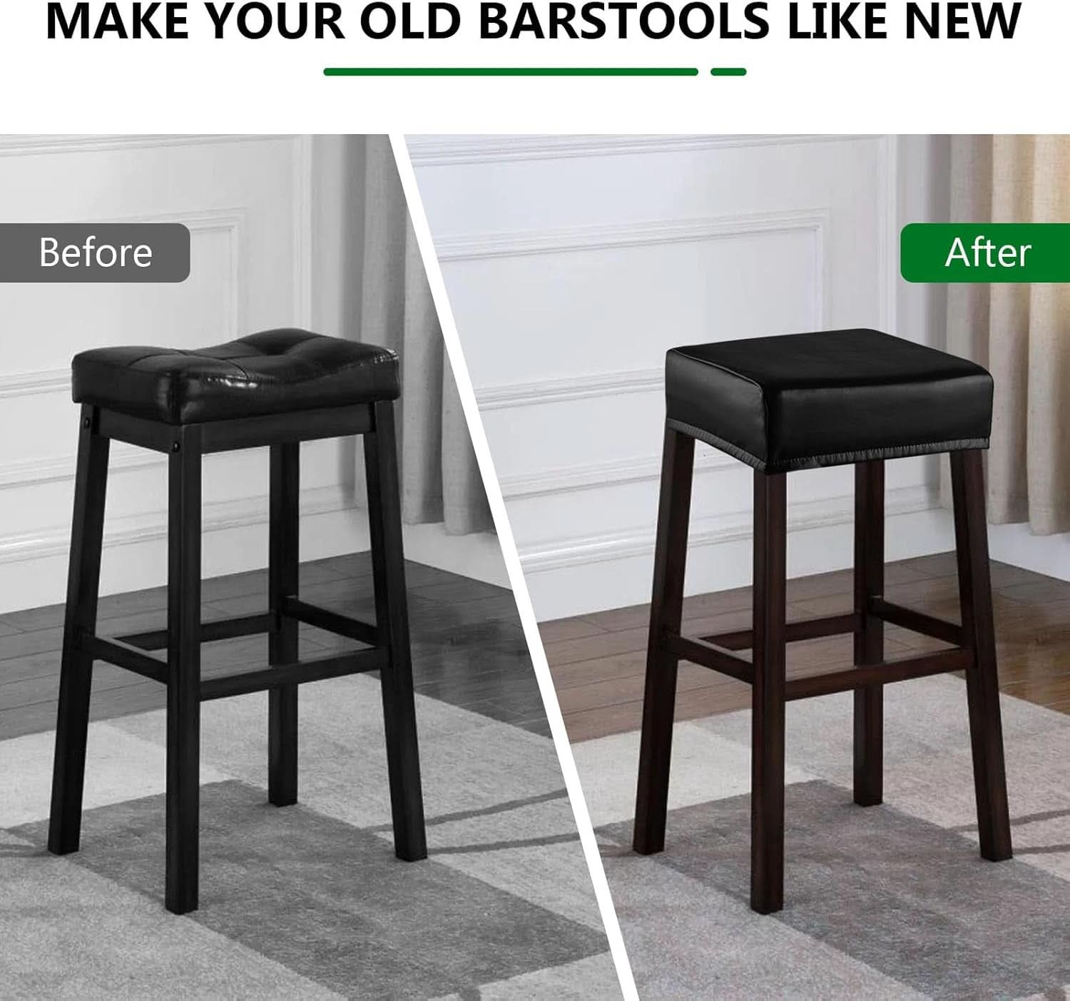Rectangular Bar Stool Covers 4 Pack Stretch Waterproof