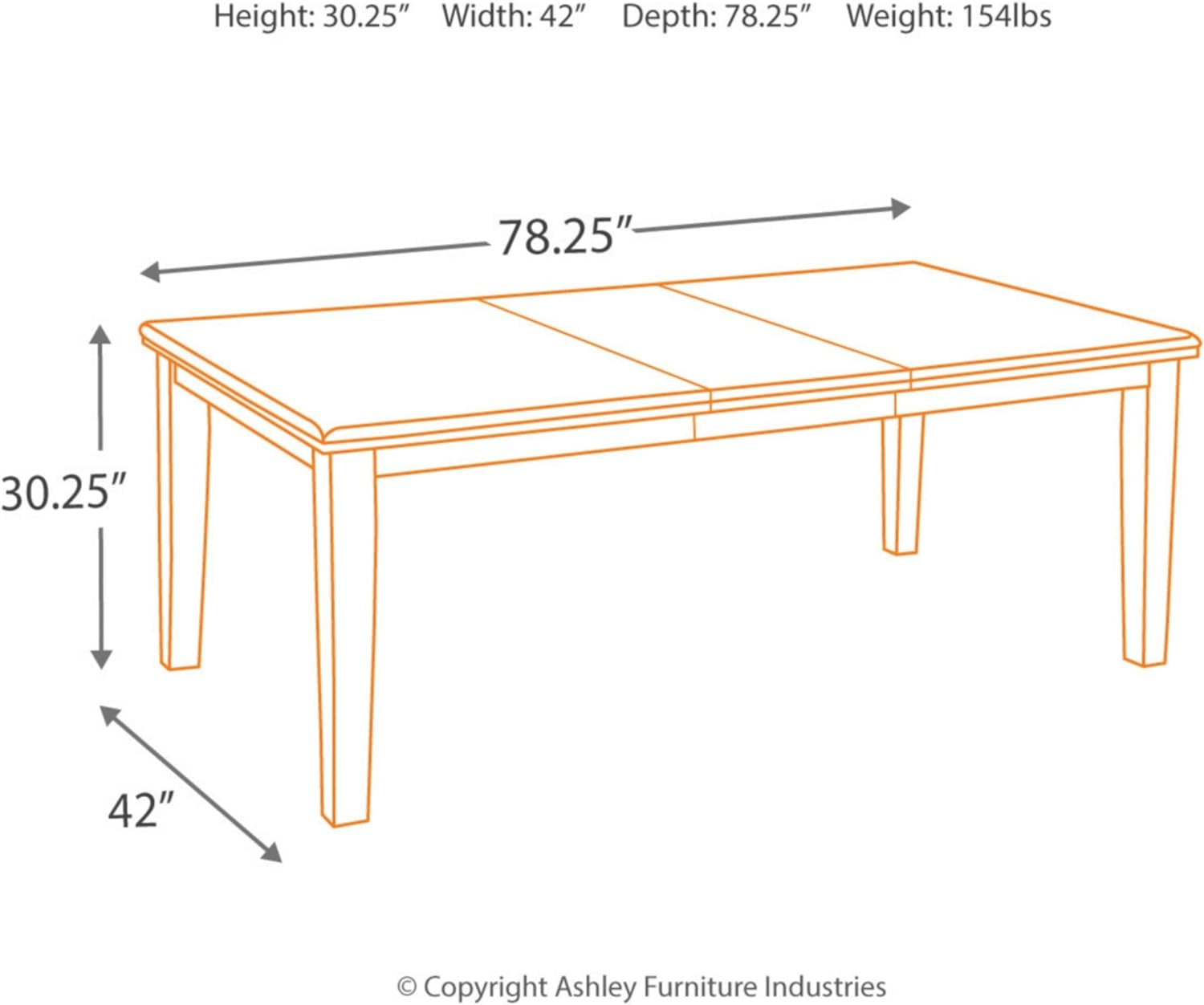 Rectangular Dining Extension Table Seats 8 Dark Brown