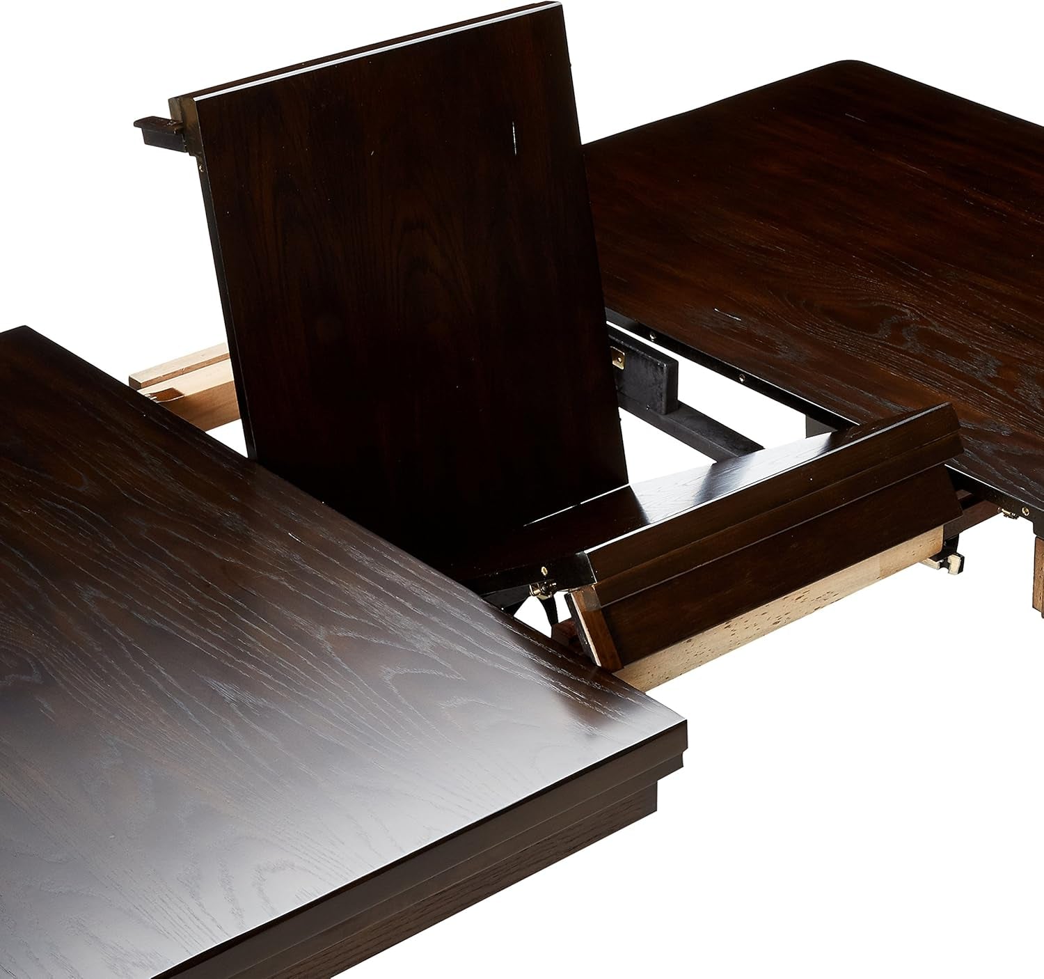Rectangular Dining Extension Table Seats 8 Dark Brown