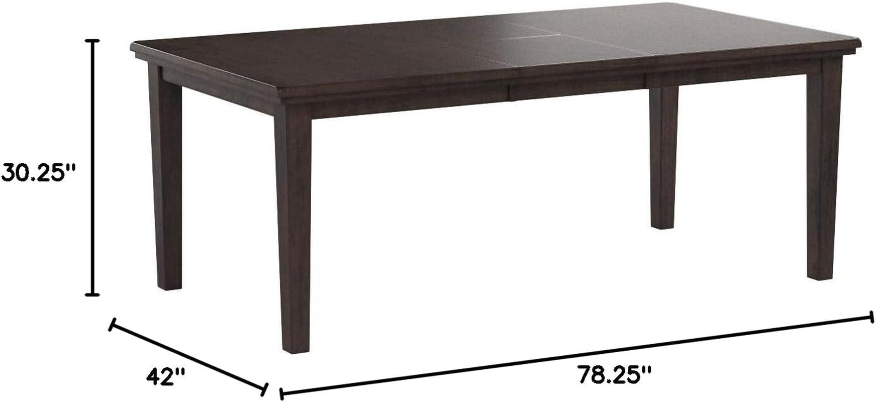 Rectangular Dining Extension Table Seats 8 Dark Brown