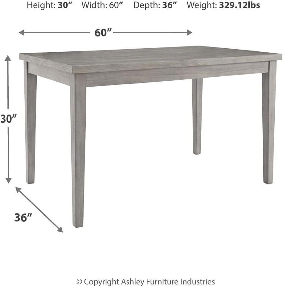 Rectangular Dining Table Gray Modern Farmhouse Style