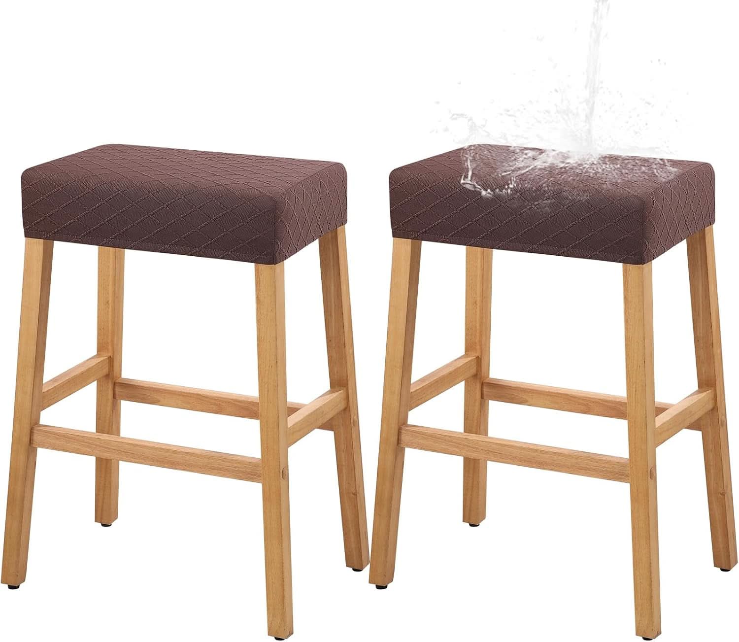 Rectangular Waterproof Stretch Bar Stool Covers 2 Pack