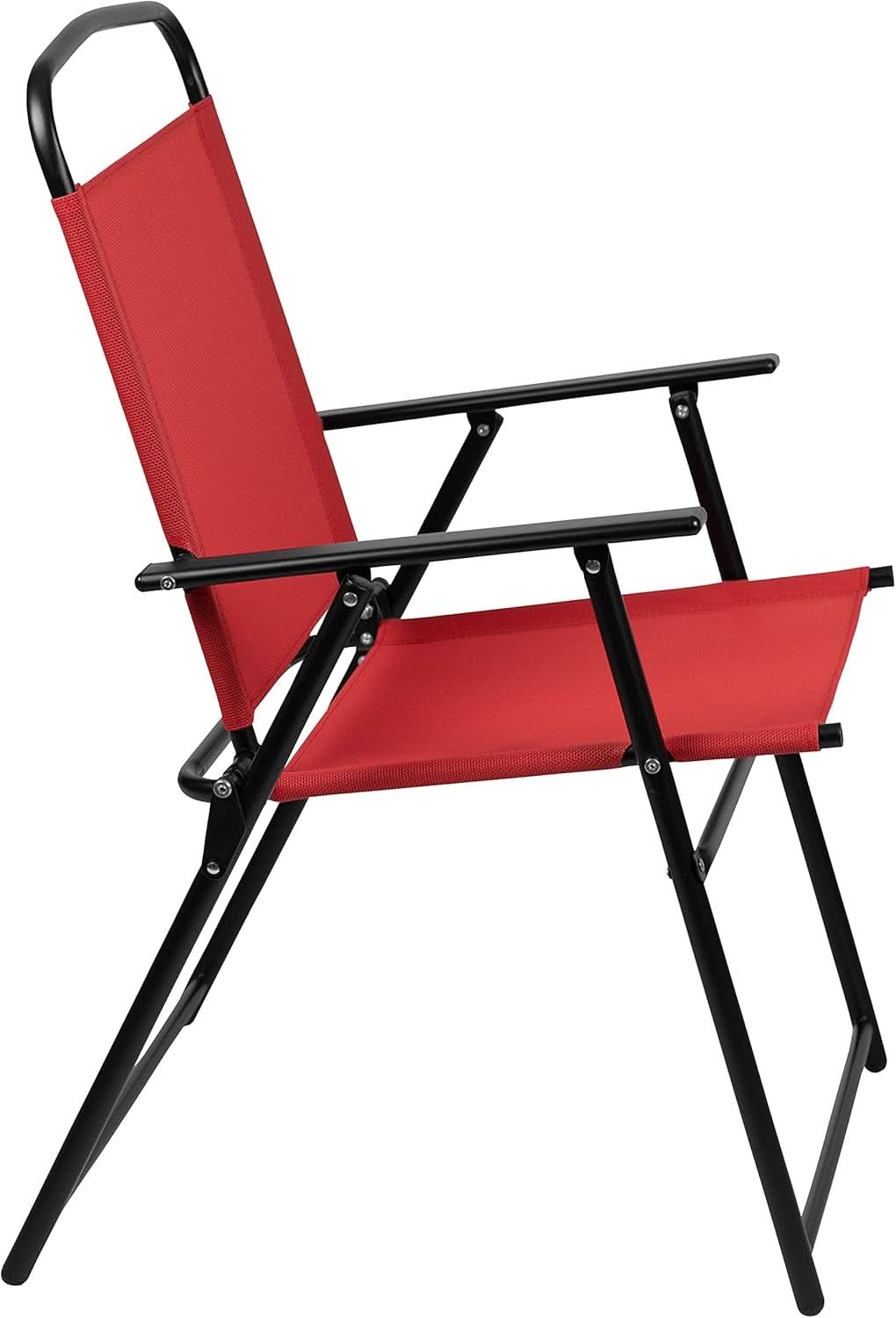 Red 6 Piece Patio Dining Set With Table And Umbrella