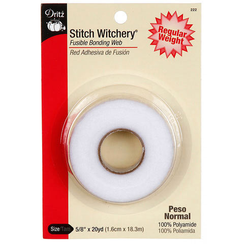 Regular Weight Fusible Bonding Web - 5/8 inch x 20 yards - White
