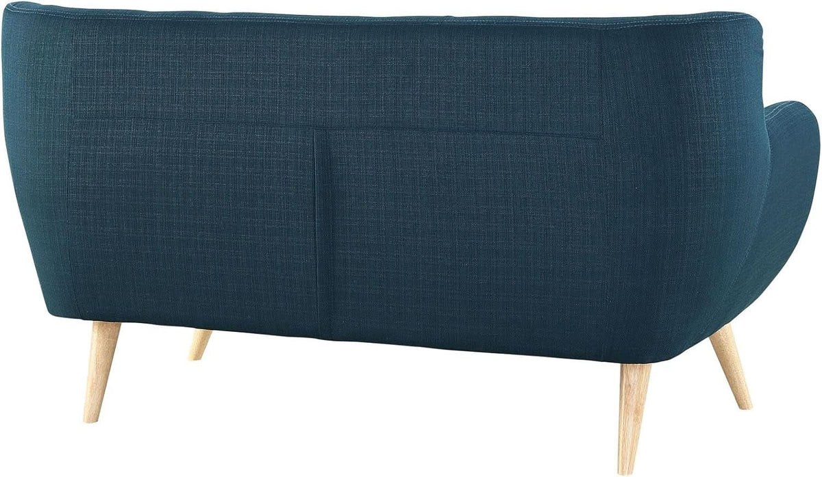 Remark Mid Century Modern Upholstered Living Room Set Azure