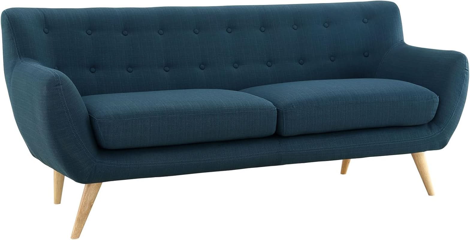 Remark Mid Century Modern Upholstered Living Room Set Azure