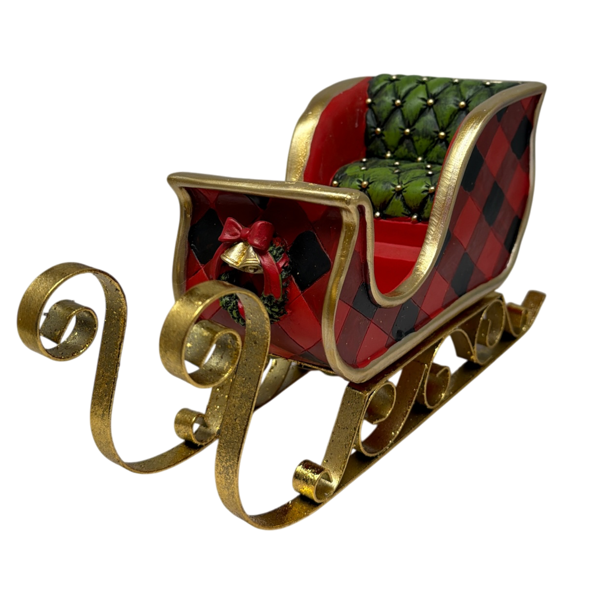 Resin & Metal Holiday Sleigh - Medium