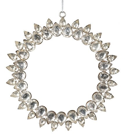 Rhinestone Wreath Ornament -