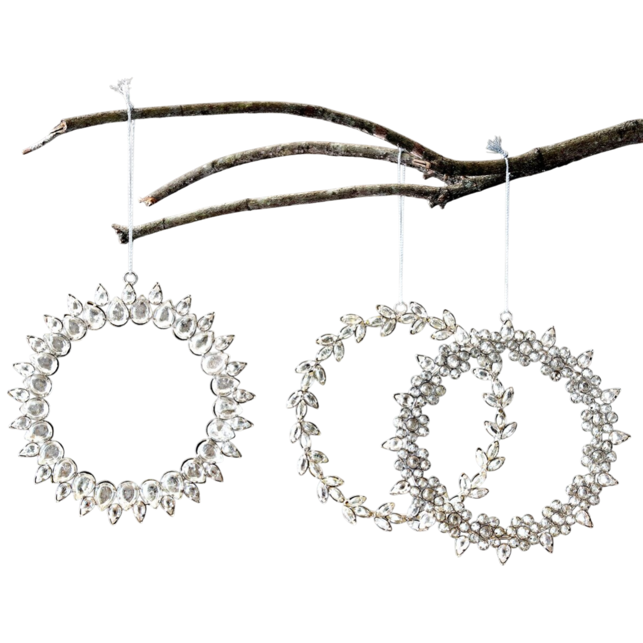 Rhinestone Wreath Ornament -