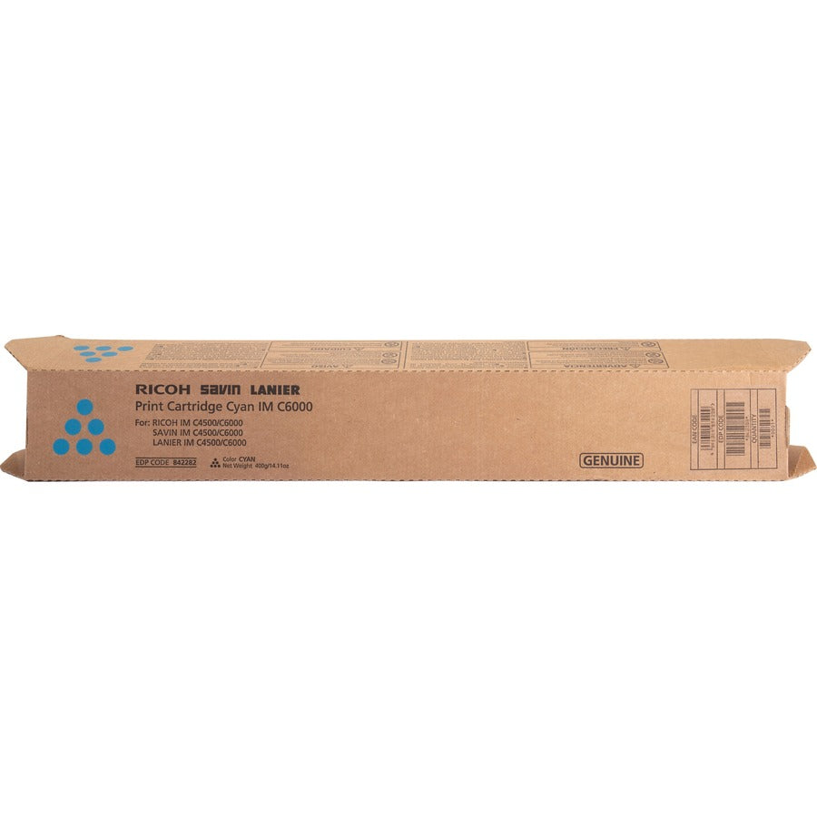 Ricoh Original Laser Toner Cartridge - Cyan - 1 Each 842282