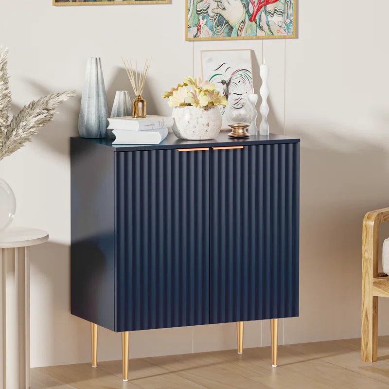 Rishaw 34.3 Inch Tall Adjustable Shelf Two Door Cabinet