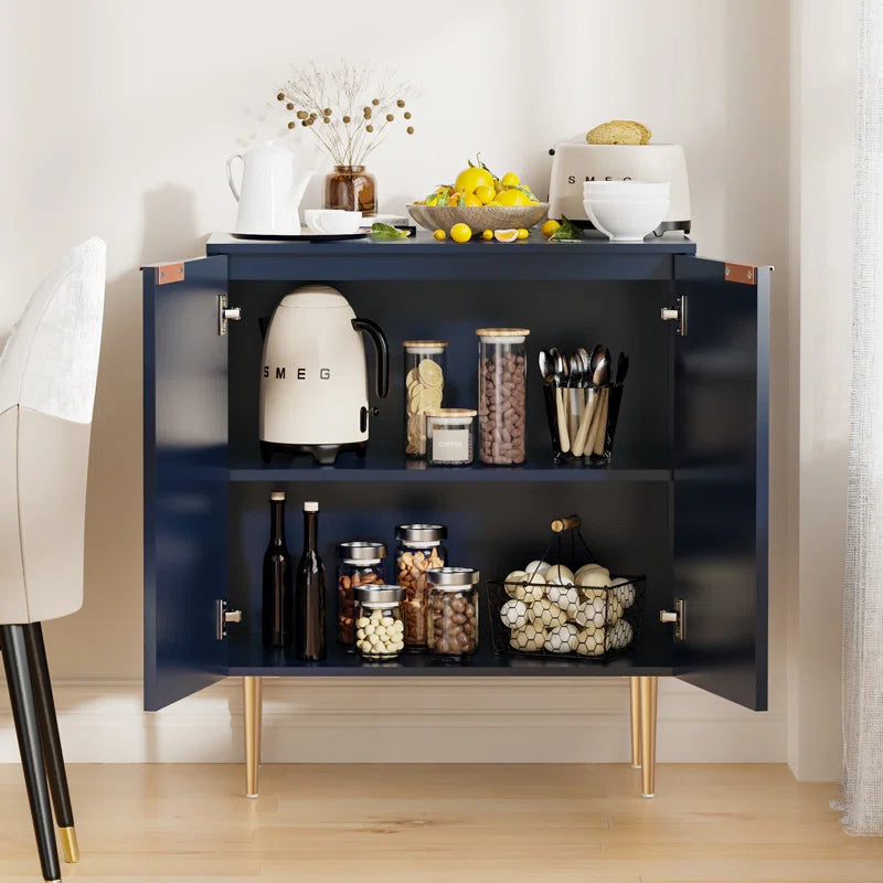 Rishaw 34.3 Inch Tall Adjustable Shelf Two Door Cabinet