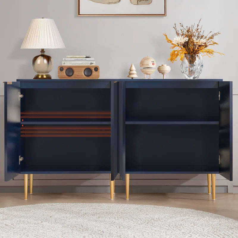 Rishaw 34.3 Inch Tall Adjustable Shelf Two Door Cabinet