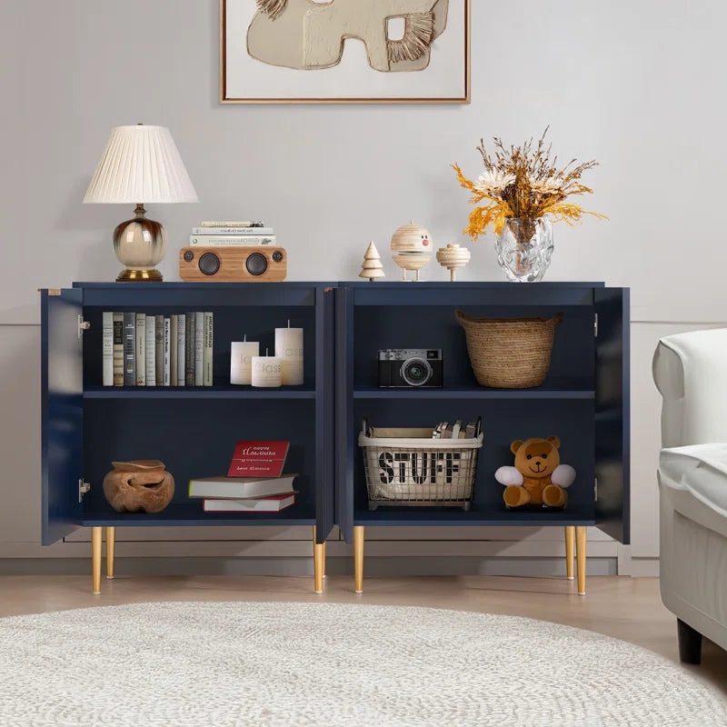 Rishaw 34.3 Inch Tall Adjustable Shelf Two Door Cabinet