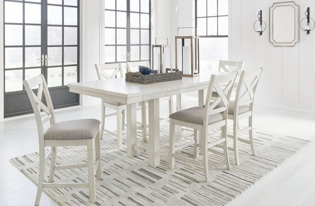 Robbinsdale Counter Height Dining Extension Table 42W 86D White
