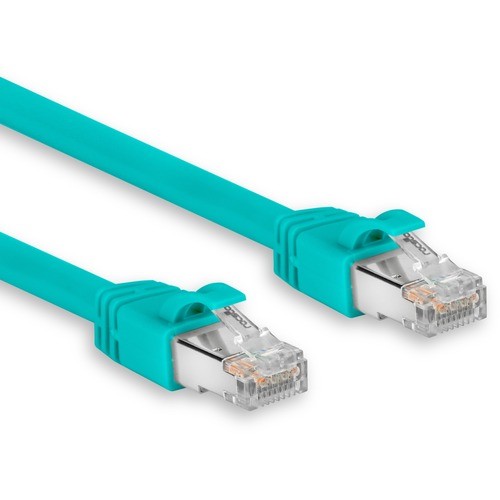 Rocstor 100FT CAT6A Ethernet Cable Snagless Aqua