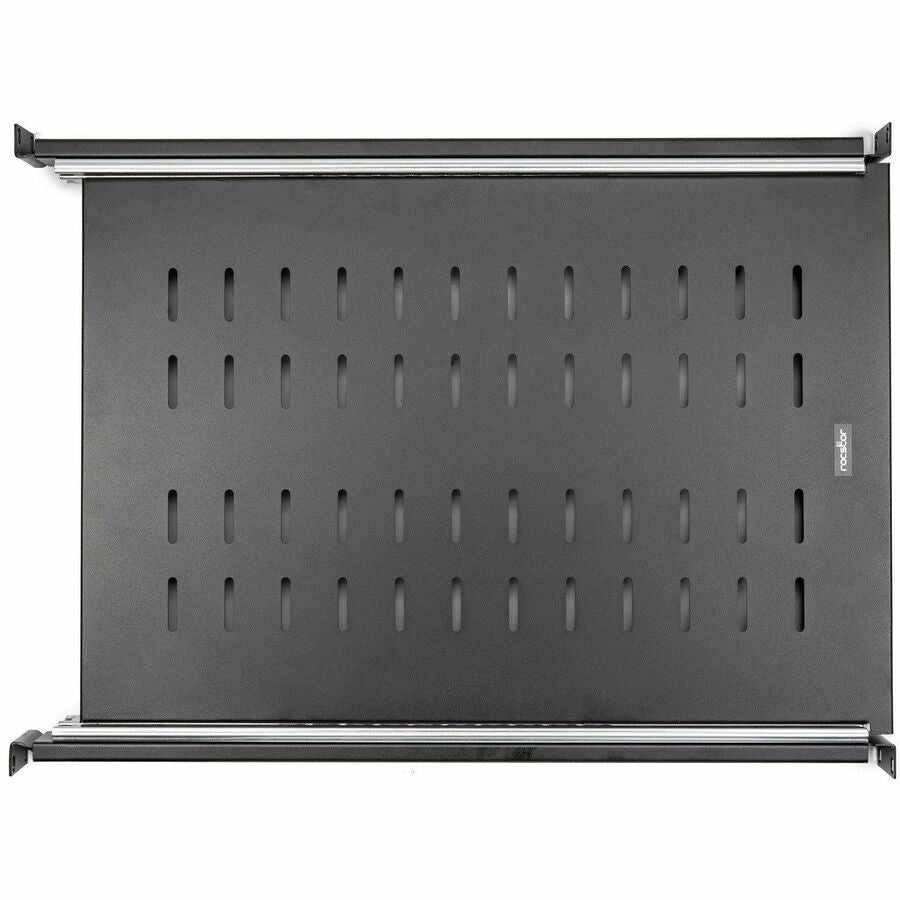 Rocstor 19" Adjustable Sliding Server Rack Cabinet Shelf - For Server, Data Center - 1U