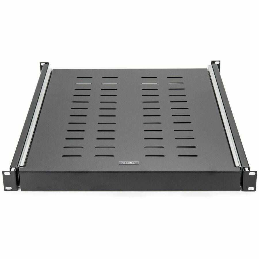 Rocstor 19" Adjustable Sliding Server Rack Cabinet Shelf - For Server, Data Center - 1U