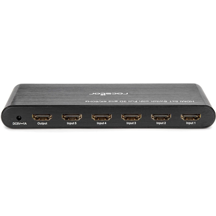 Rocstor 5 Port Hdmi (2.0) Splitter 4K/60Hz Supports Hdr & (Edid)