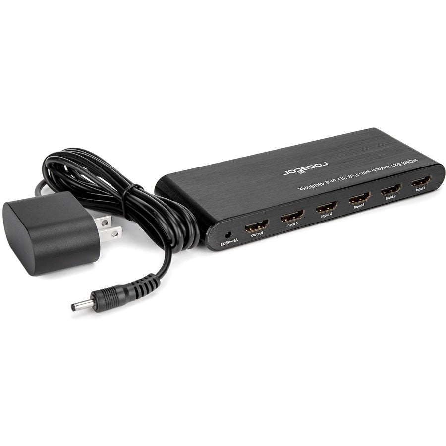 Rocstor 5 Port Hdmi (2.0) Splitter 4K/60Hz Supports Hdr & (Edid)