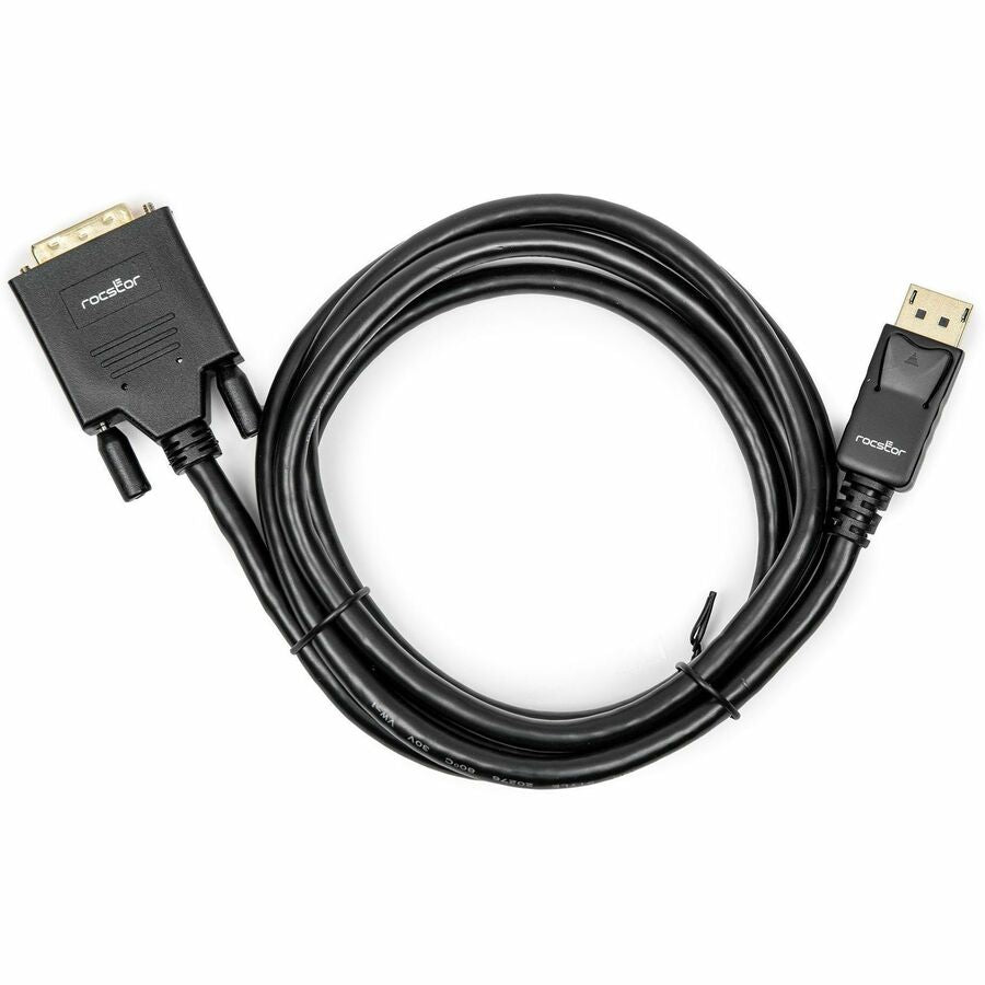 Rocstor Active DisplayPort to DVI Adapter - 6 ft DisplayPort/DVI-D Video Cable for Video