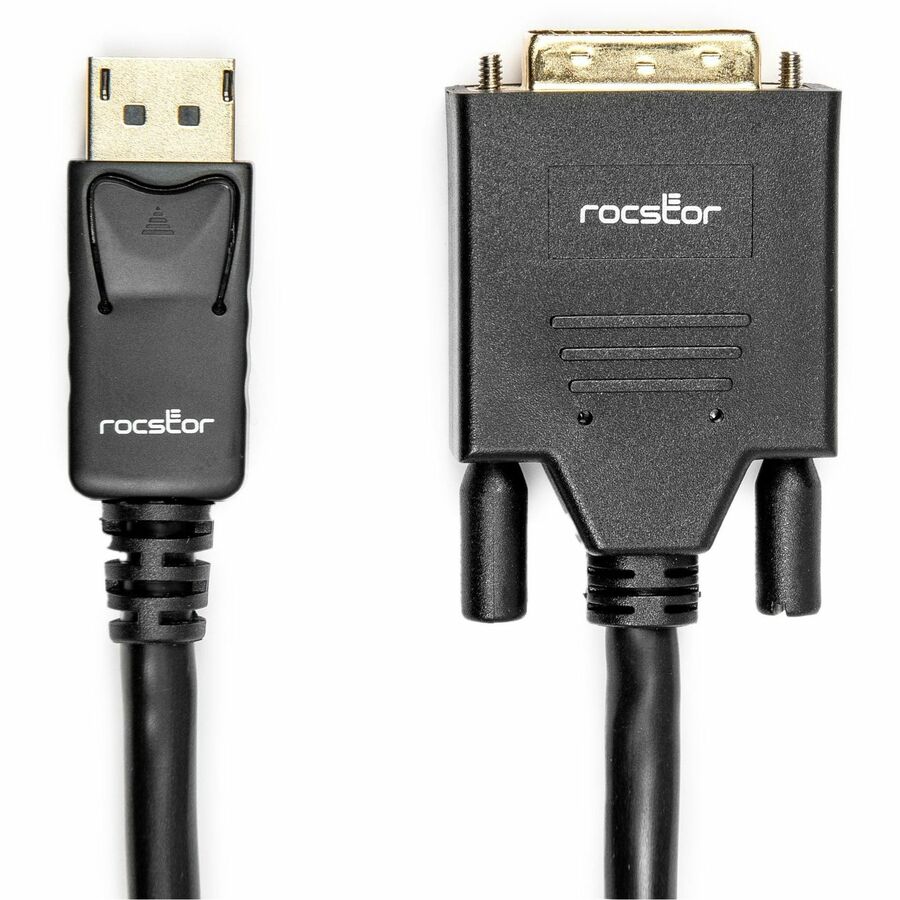 Rocstor Active DisplayPort to DVI Adapter - 6 ft DisplayPort/DVI-D Video Cable for Video