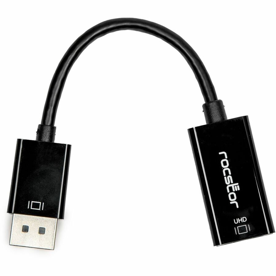 Rocstor DisplayPort 1.2 to HDMI 4K/60Hz Active Adapter Converter - M/F - Black - 1 x