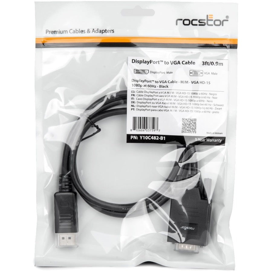 Rocstor DisplayPort/VGA Video Cable Y10C482-B1