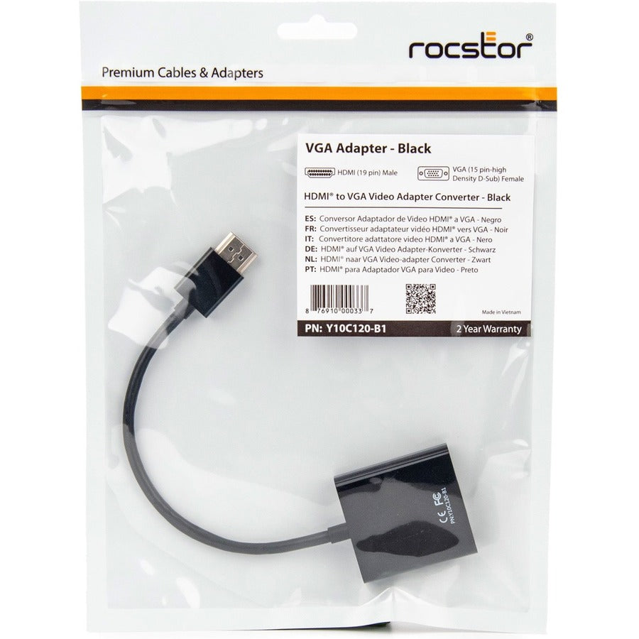 Rocstor HDMI to VGA Adapter Converter M/F - 6- For Ultrabook Y10C120-B1
