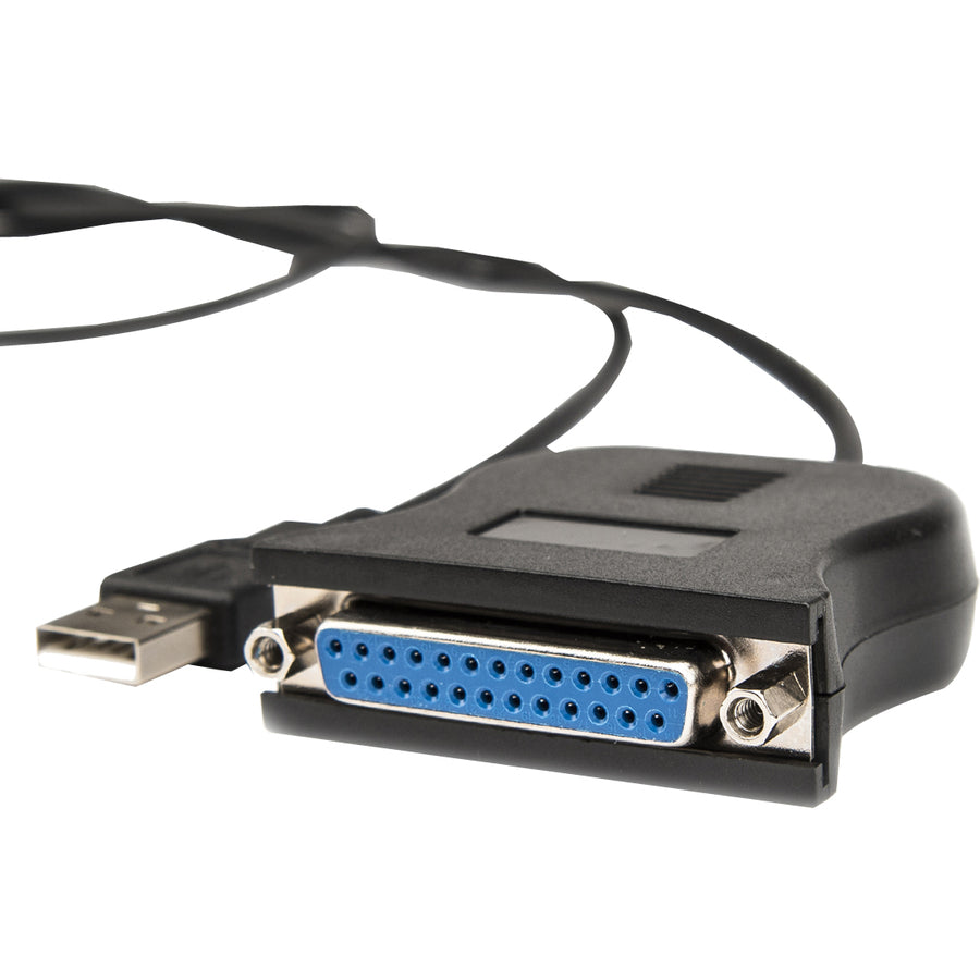 Rocstor Premium 4 Ft Parallel Printer Adapter - Usb - Db25 Parallel - Type A Male Usb Db25F To Usba Male - Black