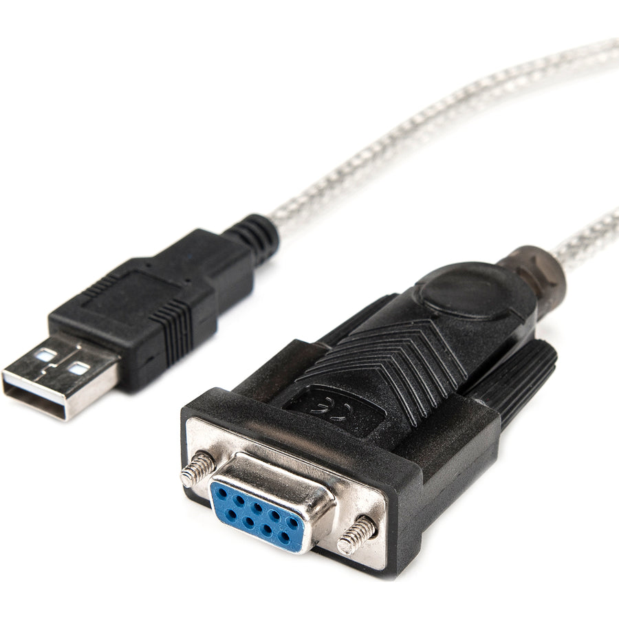 Rocstor Premium 5Ft 1 Port Usb To Null Modem Rs232 Db9 Serial Dce Adapter Cable With Ftdi - 1 X Db-9 Female Serial - 1 X Usb Type A Male - Black - Rs232 Serial Adapter