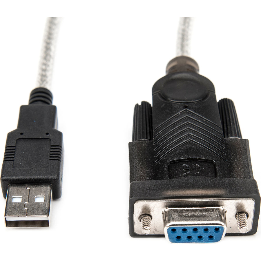 Rocstor Premium 5Ft 1 Port Usb To Null Modem Rs232 Db9 Serial Dce Adapter Cable With Ftdi - 1 X Db-9 Female Serial - 1 X Usb Type A Male - Black - Rs232 Serial Adapter