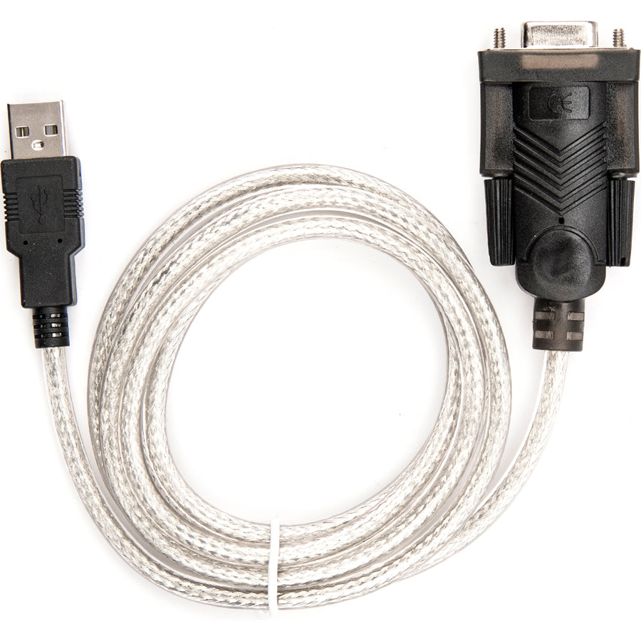 Rocstor Premium 5Ft 1 Port Usb To Null Modem Rs232 Db9 Serial Dce Adapter Cable With Ftdi - 1 X Db-9 Female Serial - 1 X Usb Type A Male - Black - Rs232 Serial Adapter