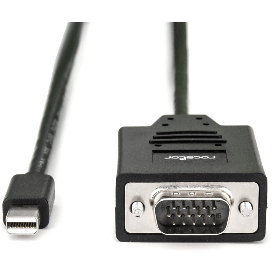 Rocstor Premium 6 Ft Mini Displayport To Vga Adapter Cable - Mdp To Vga Cable Supports 1920X1200 1080P Resolution - Mini Displayport To Vga Cable For Projector, Monitor, Pc, Desktop Computer, Notebook, Ultrabook, Video Device, Tv - 6 Ft (2M) - 1 Pack - 1