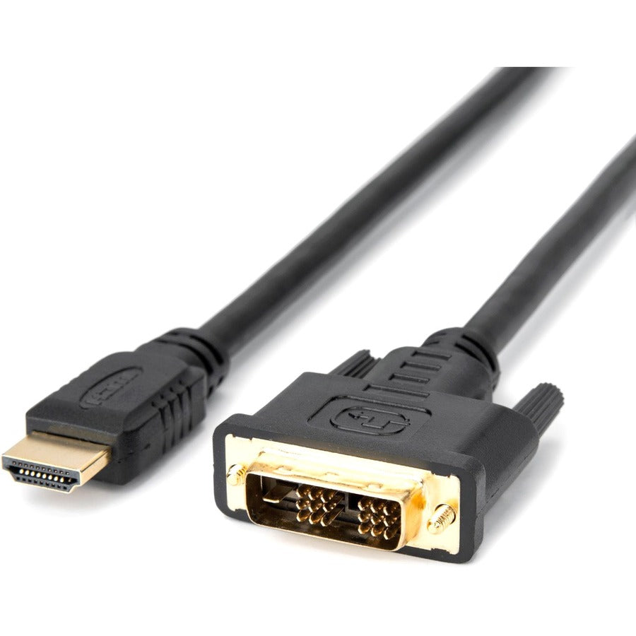 Rocstor Premium HDMI to DVI-D Cable - M/M - 10 ft - 1 x DVI-D Male - 1 x Male HDMI - Gold-plated Contacts - Black Y10C125-B1