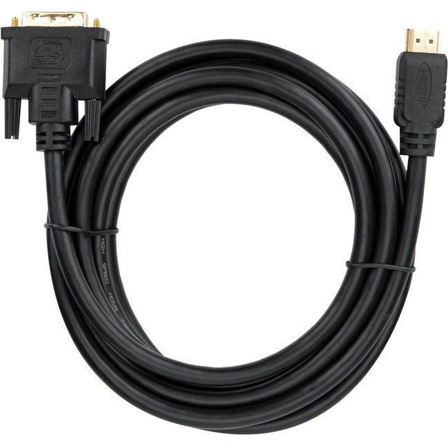 Rocstor Premium HDMI to DVI-D Cable - M/M - 10 ft - 1 x DVI-D Male - 1 x Male HDMI - Gold-plated Contacts - Black Y10C125-B1