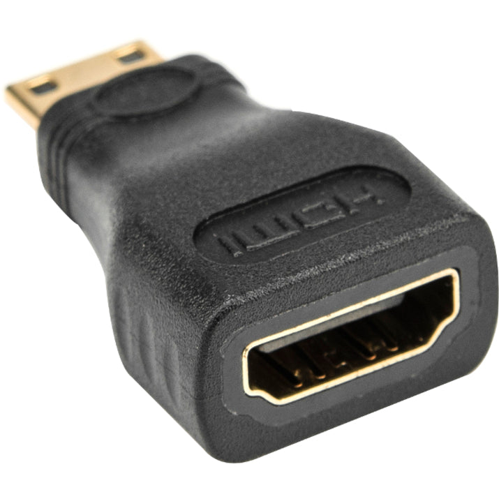 Rocstor Premium Hdmi To Hdmi Mini Adapter - F/M - 1 Pack - 1 X Hdmi Female Digital Audio/Video - 1 X Mini Type C Hdmi Male Digital Audio/Video - Gold Connector - Black - Adapter