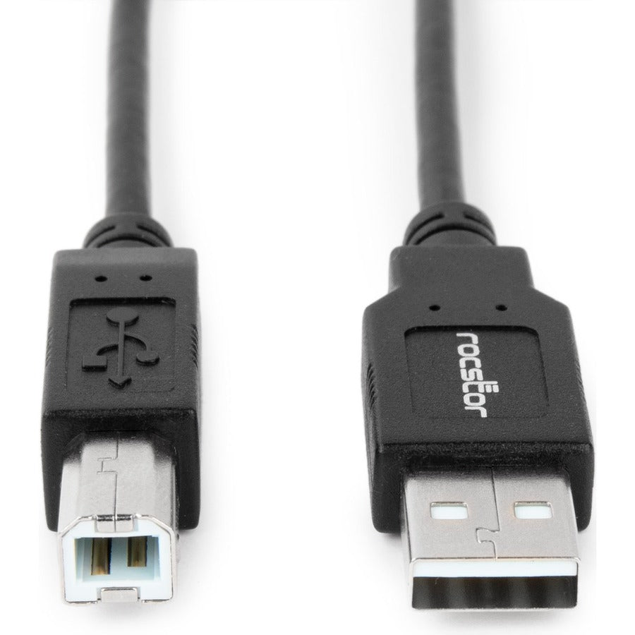 Rocstor Premium High Speed USB 2.0 - 6 ft USB cable - 4 pin USB Type A (M) - 4 pin USB Type B (M) - 1.8 m (USB / Hi-Speed USB ) - Type A Male - Type B Male - For printers, scanners or external USB hard drives - 6ft CABLE M/M Y10C116-B1