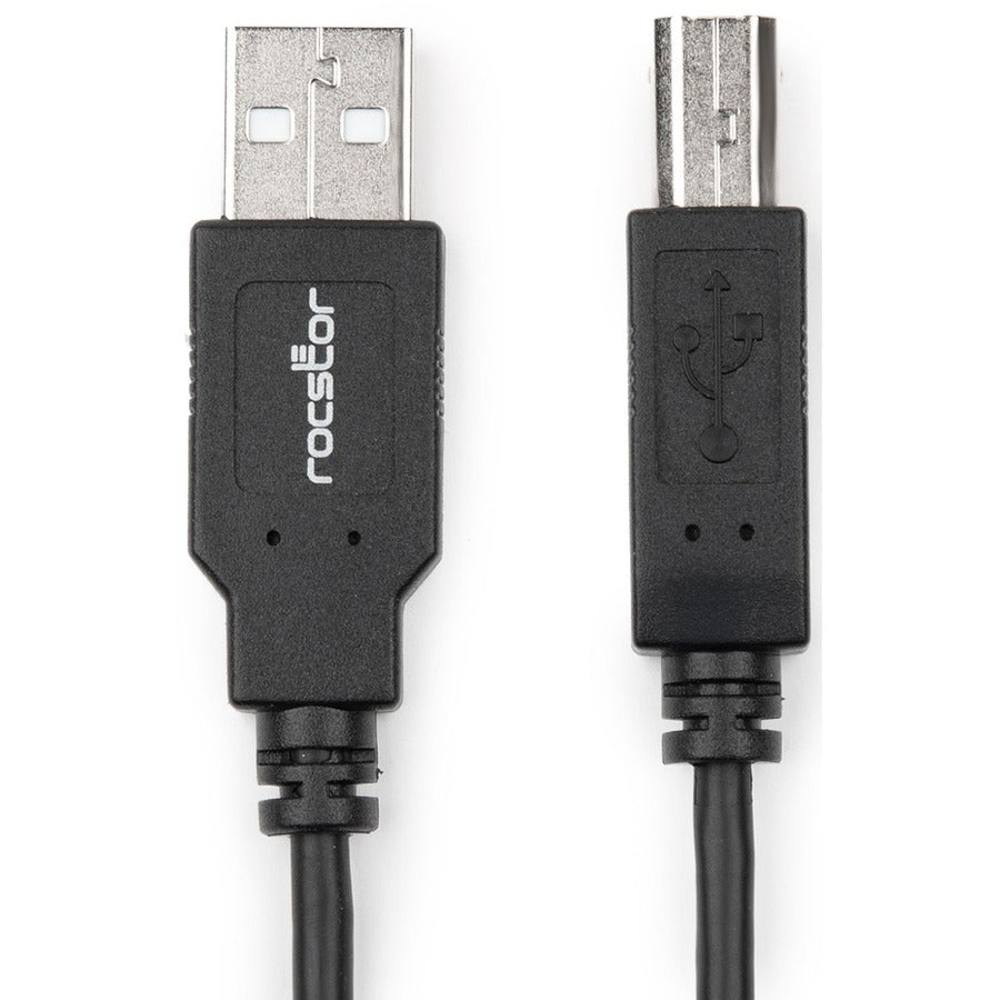 Rocstor Premium High Speed USB 2.0 - 6 ft USB cable - 4 pin USB Type A (M) - 4 pin USB Type B (M) - 1.8 m (USB / Hi-Speed USB ) - Type A Male - Type B Male - For printers, scanners or external USB hard drives - 6ft CABLE M/M Y10C116-B1