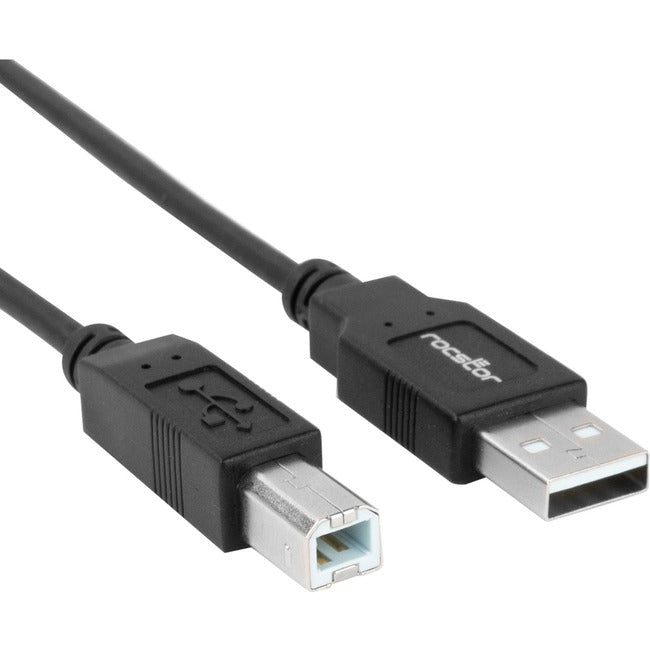 Rocstor Premium High Speed USB 2.0 - 6 ft USB cable - 4 pin USB Type A (M) - 4 pin USB Type B (M) - 1.8 m (USB / Hi-Speed USB ) - Type A Male - Type B Male - For printers, scanners or external USB hard drives - 6ft CABLE M/M Y10C116-B1