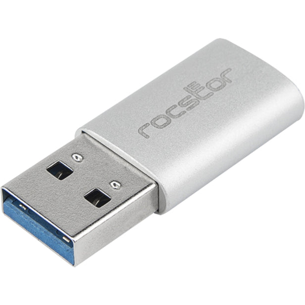 Rocstor Premium USB 3.0 to USB C Slim Aluminum Adapter - USB Type-C - 1 x Type 1 x USB 3.0 Type Male - 1 x Type C Female USB - Aluminum Case - USB 3.0 HI-SPEED USB TYPE A to USB-C M/F SLIM/COMPACT Y10A207-A1